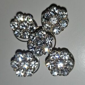 Elegant Silver Crystal Hair Twist-Ins